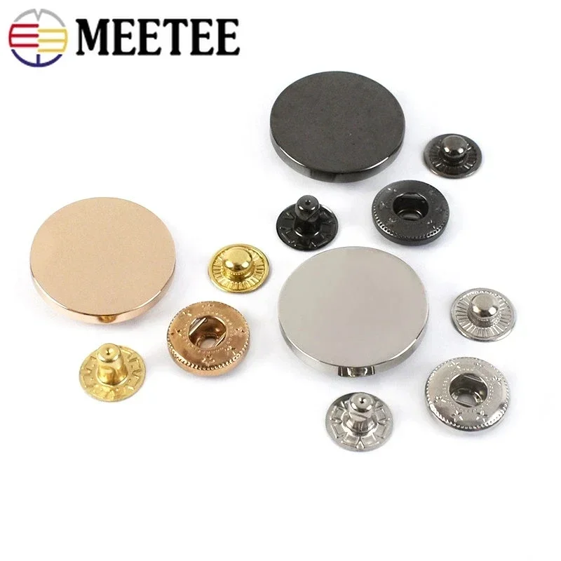Button Hole Cutter - Meetee 10セット 10/12/15/18/20/25mm メタルスナップボタン ジーンズバッグ装飾バックル DIY衣類縫製ボタン