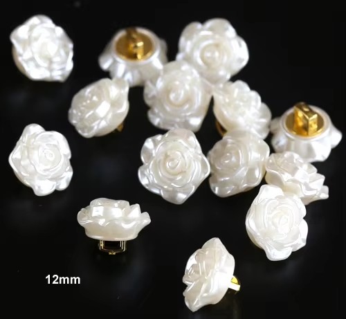Button Hole Cutter - シャツ用樹脂ボタン20個セット、サイズ: 12mm、色、花、装飾、縫製アクセサリー (kk-987)