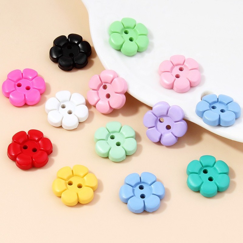 Button Hole Cutter - 11/15 ミリメートルカラフルな樹脂フラワーボタン子供のためのシャツセーターカーディガン装飾 DIY スクラップブック結婚式のアップリケ工芸品