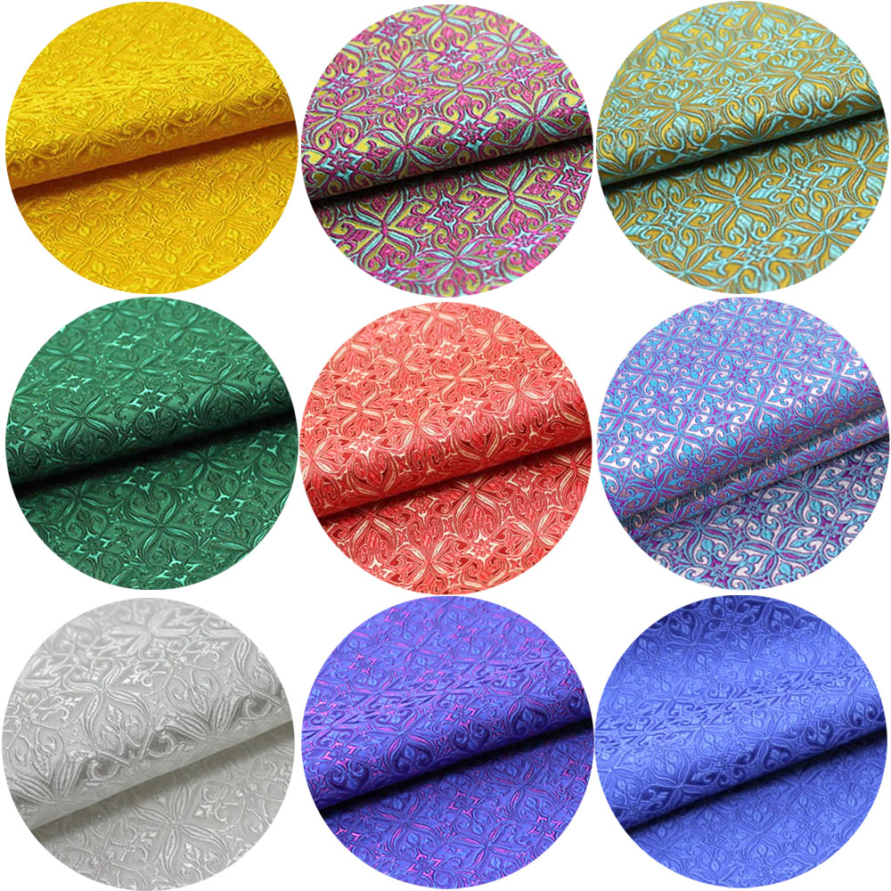 Textile Sewing Patterns - 花柄のジャカード生地,正方形のブロケード,ステージドレスの装飾,室内テキスタイル,縫製服,室内装飾品50x75cm