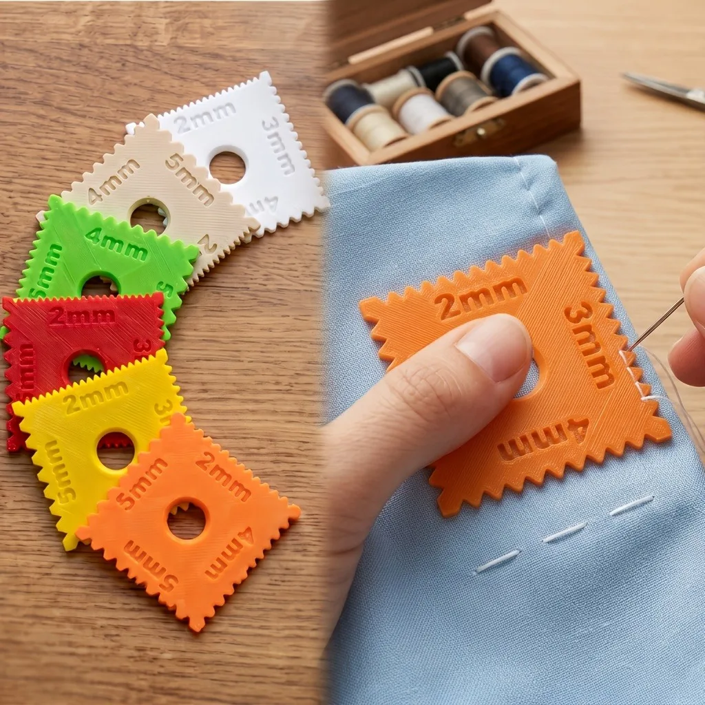 Textile Sewing Patterns - 均一なステッチ間隔を実現する縫製ガイドテンプレートキット、布地刺繍や革工芸用の精密縫製ツール