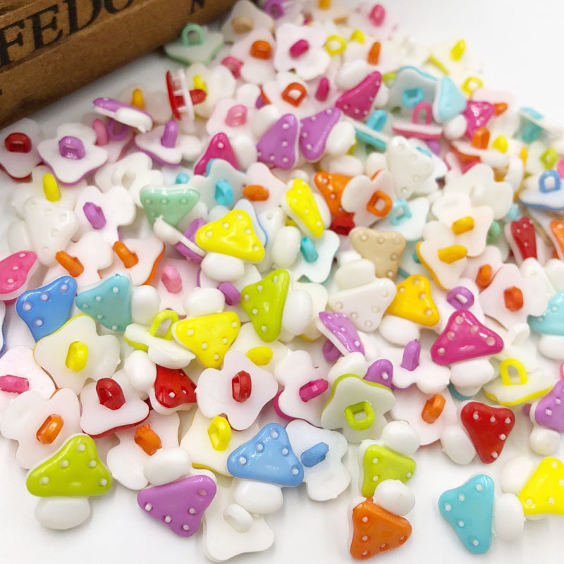 50 個ミックスキノコシャンクプラスチック複合ボタン DIY - Button Hole Cutter のレビューと価格