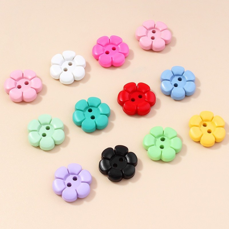 11/15 ミリメートルカラフルな樹脂フラワーボタン子供のた - Button Hole Cutter のレビューと価格