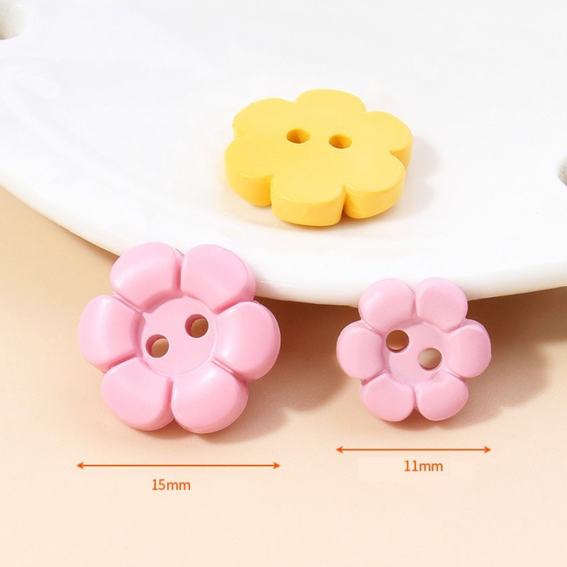 11/15 ミリメートルカラフルな樹脂フラワーボタン子供のた - Button Hole Cutter のレビューと価格