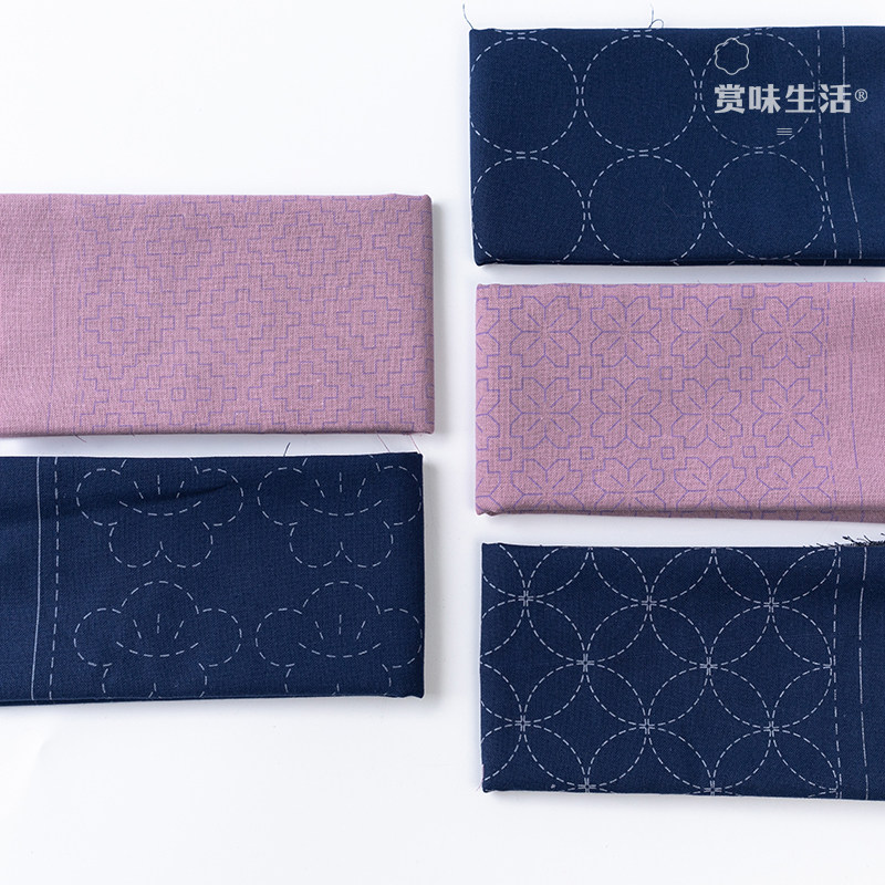 100%コットン製プリプリント刺し子刺繍キット 34x34c - Textile Sewing Patterns のレビューと価格