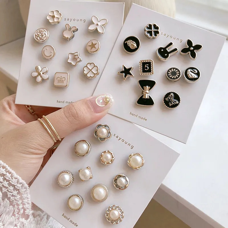 10個入り無料縫製パールラインストーンボタンブローチ、誤操作 - Button Hole Cutter のレビューと価格