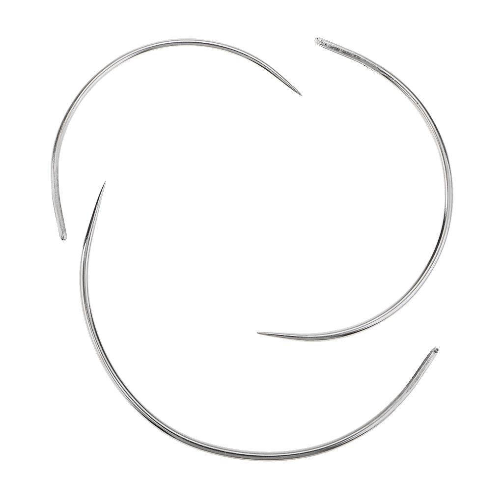 C型円形針、丈夫な手縫い用繊維工具。革製品の補修やDIYプロ - Leather Needle Heavy のレビューと価格
