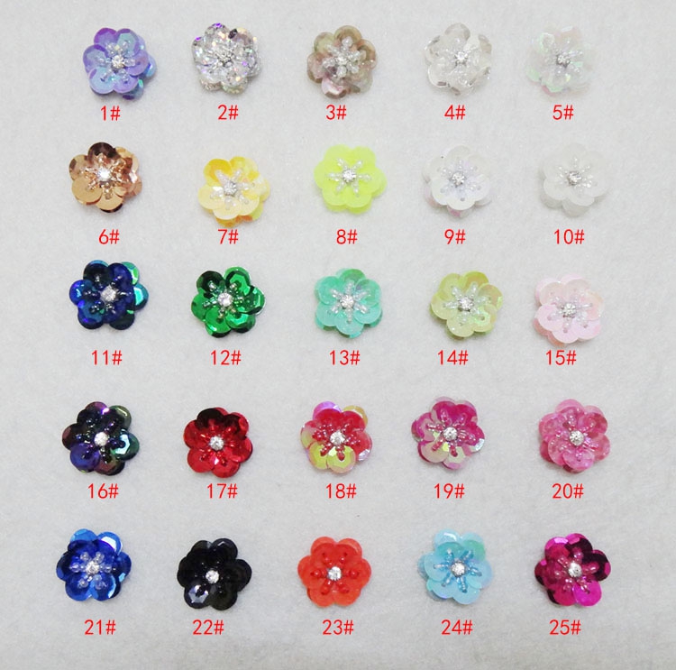 手縫いスパンコール花柄パッチ DIY 衣類靴、帽子、バッグ、 - Textile Sewing Patterns のレビューと価格